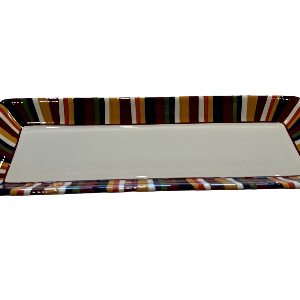 Pampered Chef Stoneware Simple Addition’s Rectangular Tray/Plate